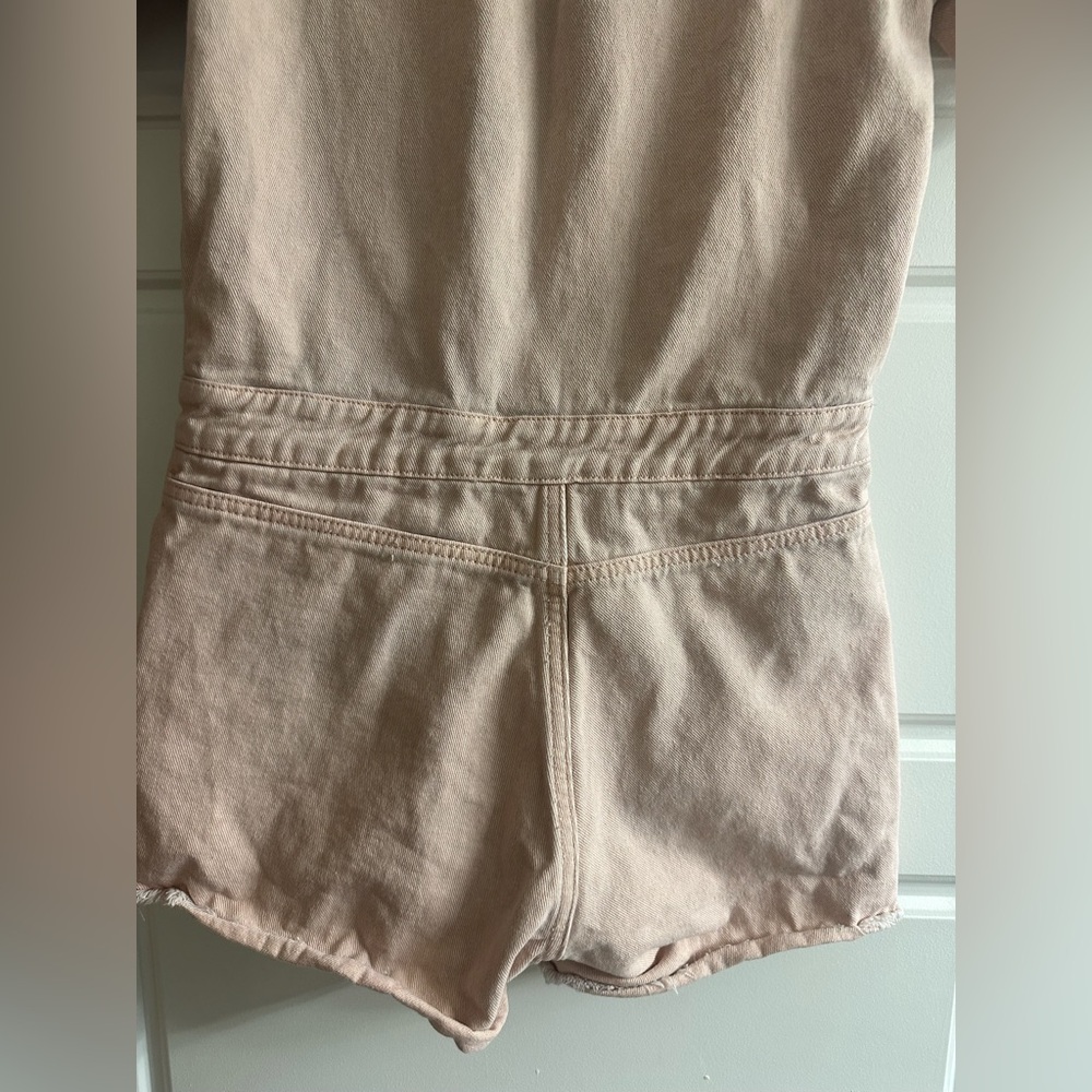 SADIE & SAGE Sweet Pea Pink Denim Romper - Picture 5 of 7